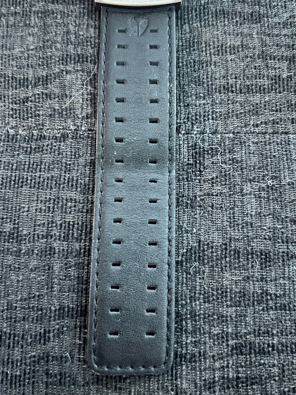 Nixon Black Leather Strap Watch with Black Dial